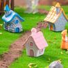 Cartoon House Sculpture Statue Funny Resin House Creative House Figurine House Funny House Collectible Mushroom Resin Crafts
