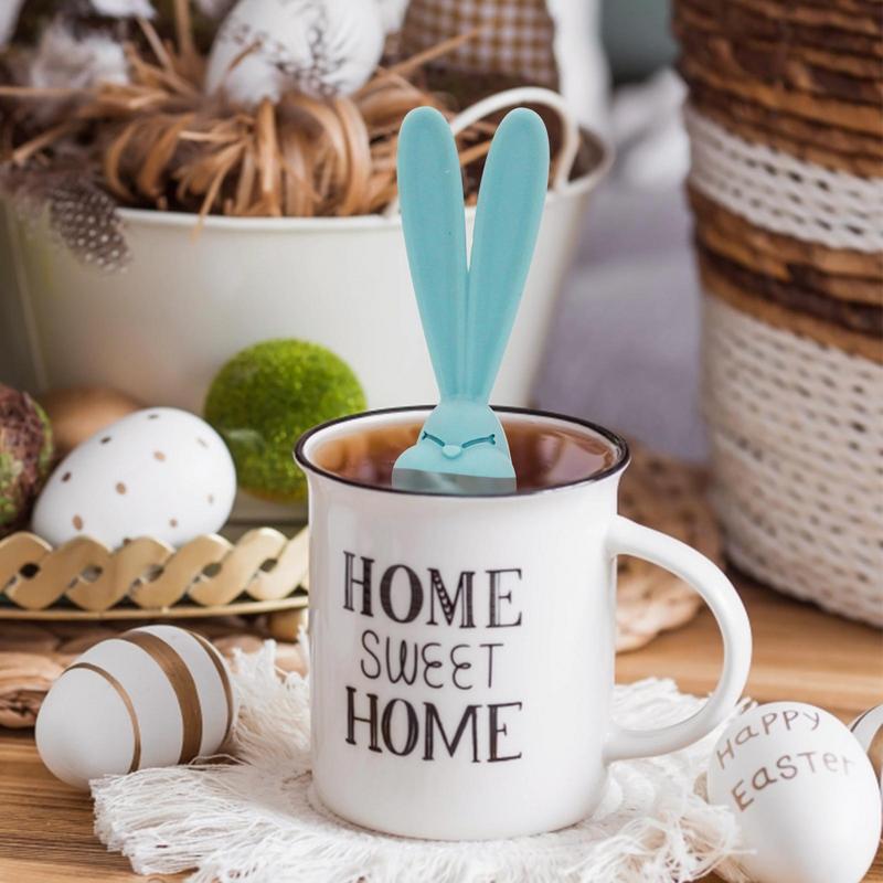 1pcs Bunny Tea Strainer Angry R Abbit Silicone Tea Brewer Loose Tea Infusers Strainer Cute Tea Infuser Household Afternoon Tea