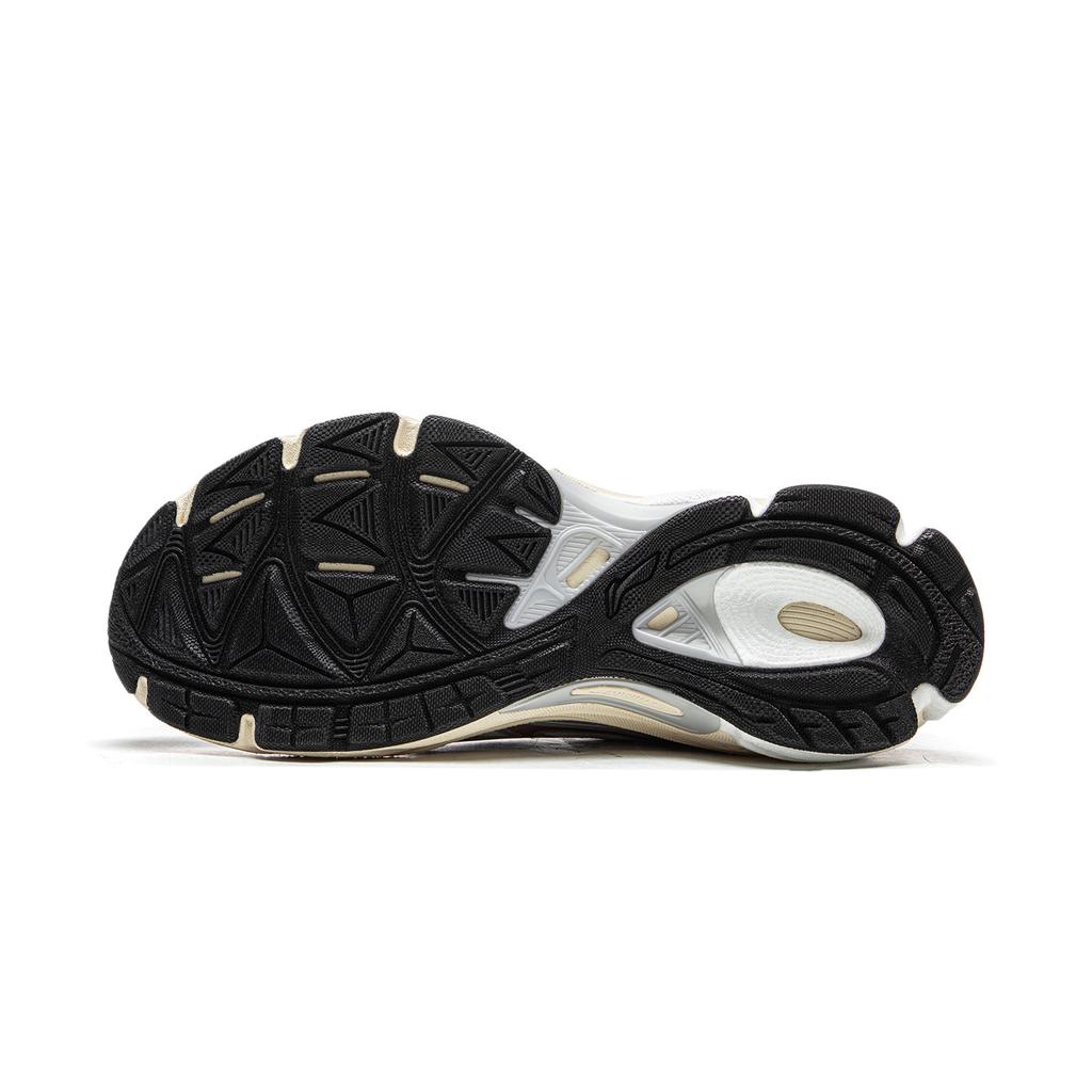 Li Ning Push Pull Boom V2 Amortecimento Antiderrapante Resistente à Abrasão Retorno Tênis de Corrida de Cano Baixo Masculino Prata ARXW019-2