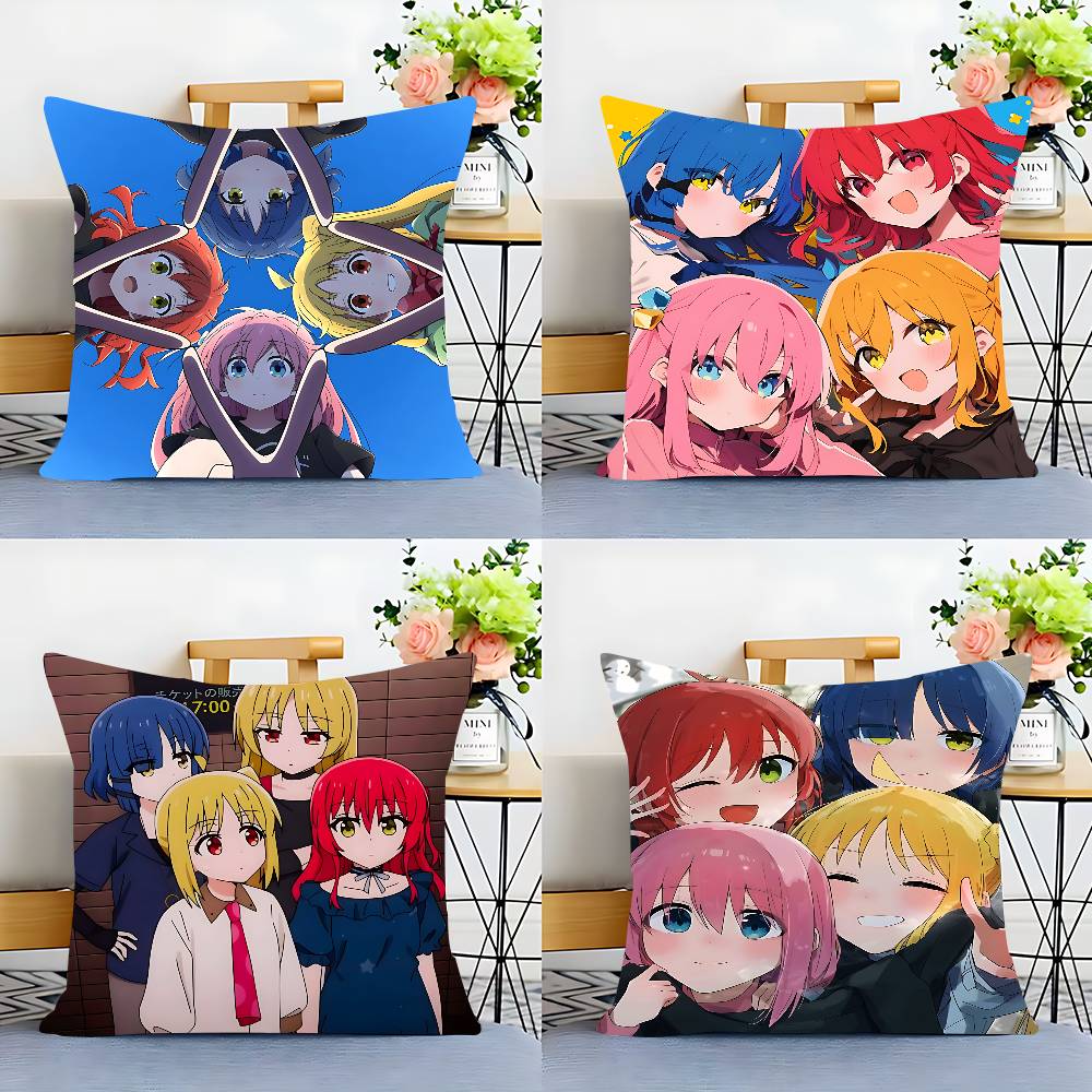 Anime Singer B-Bocchi The Rock! Pillow Case Removable Washable Cushion Cover – All-Season Soft Linen