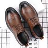 Fashion Summer New Perforated Lightweight Lace Up Comfortable Casual Leather Shoes Fashion Brand Men's Blok Carved Casual Oxford Shoes