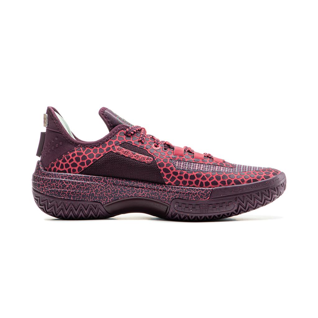Li Ning Jiao Ao Sunset Purple Green Basketball Shoes Men Sneakers Red ABFU035-5