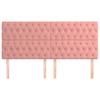 Headboard Pink 200 X 7 X 118 128 Cm Velvet