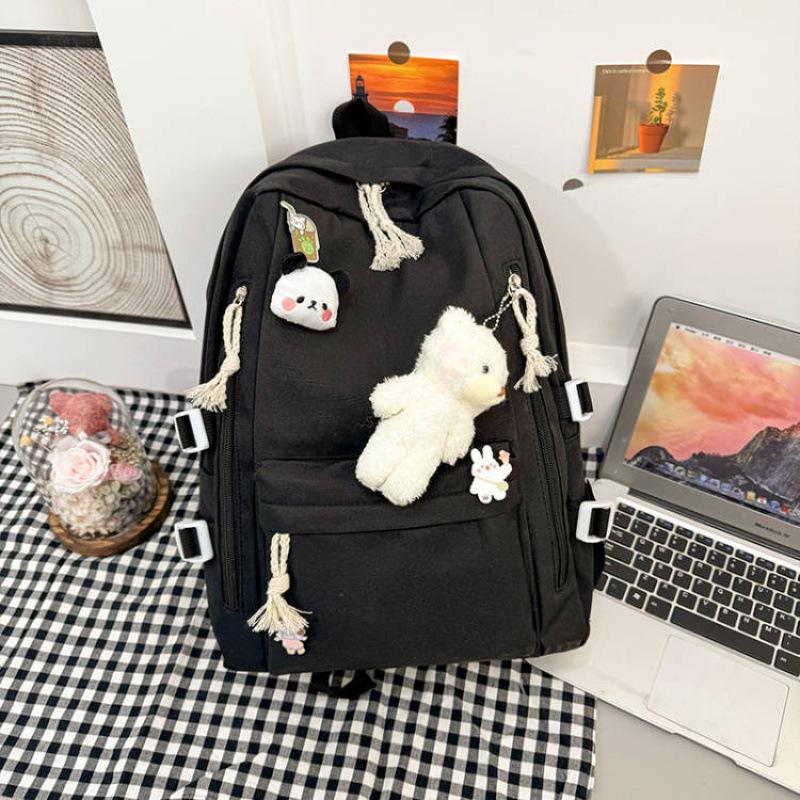Large Women's Cute Japanese Style Backpack, Korean-Inspired, Versatile for Middle School Students