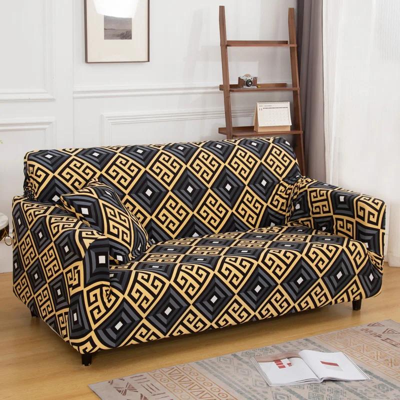 

Чехол LANMOLIFE Чехлы для диванов с принтом Эластичные универсальные чехлы для диванов Подходит для 1/2/3/4-местной мебели Защита дивана Чехол 1 Seat 90-140cm