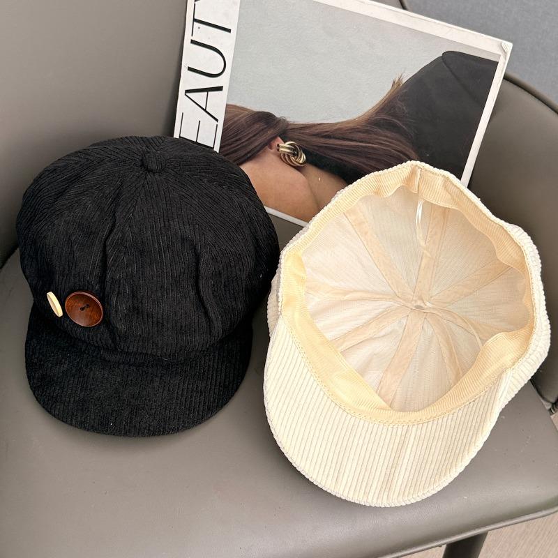 Vintage Beret Newsboy Hat Korean Style Adjustable Autumn Winter Hat Women Berets Painter Cap Elegant Artistic Duck Tongue Beret