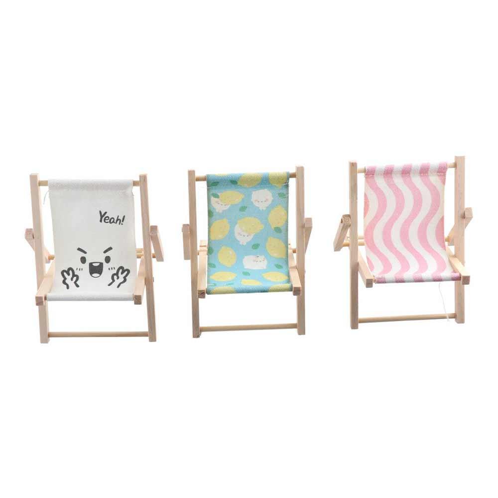

Beach Chair Shape Beach Chair Mobile Phone Bracket Stable Mobile Phone Rack Dormitory/Travel Pink Stripe