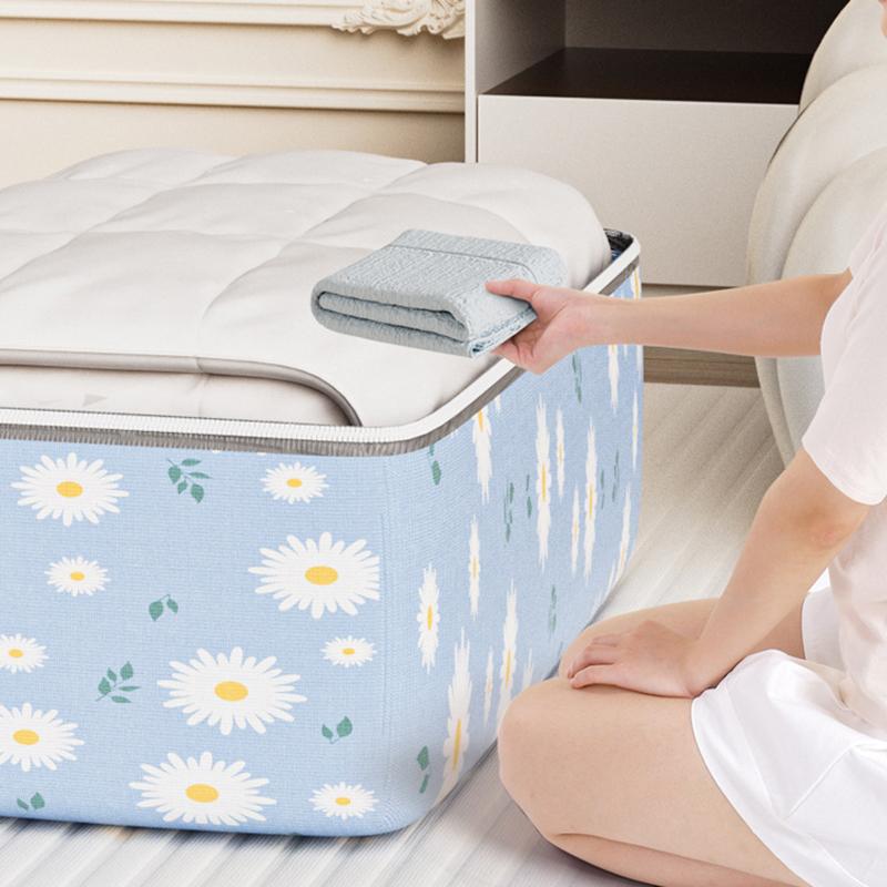 Large Quilt Storage Bag Large Capacity Moving Packing Organizer Reusable Laundry Cloth Bins Travel Home Collapsible Storage Solutions