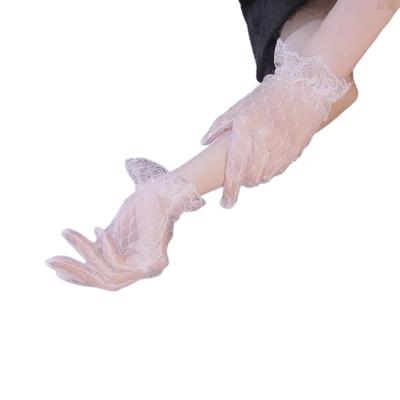 Flapper Spitzenhandschuhe 1920er Kurze Handschuhe für Konzertkostüm-Accessoires