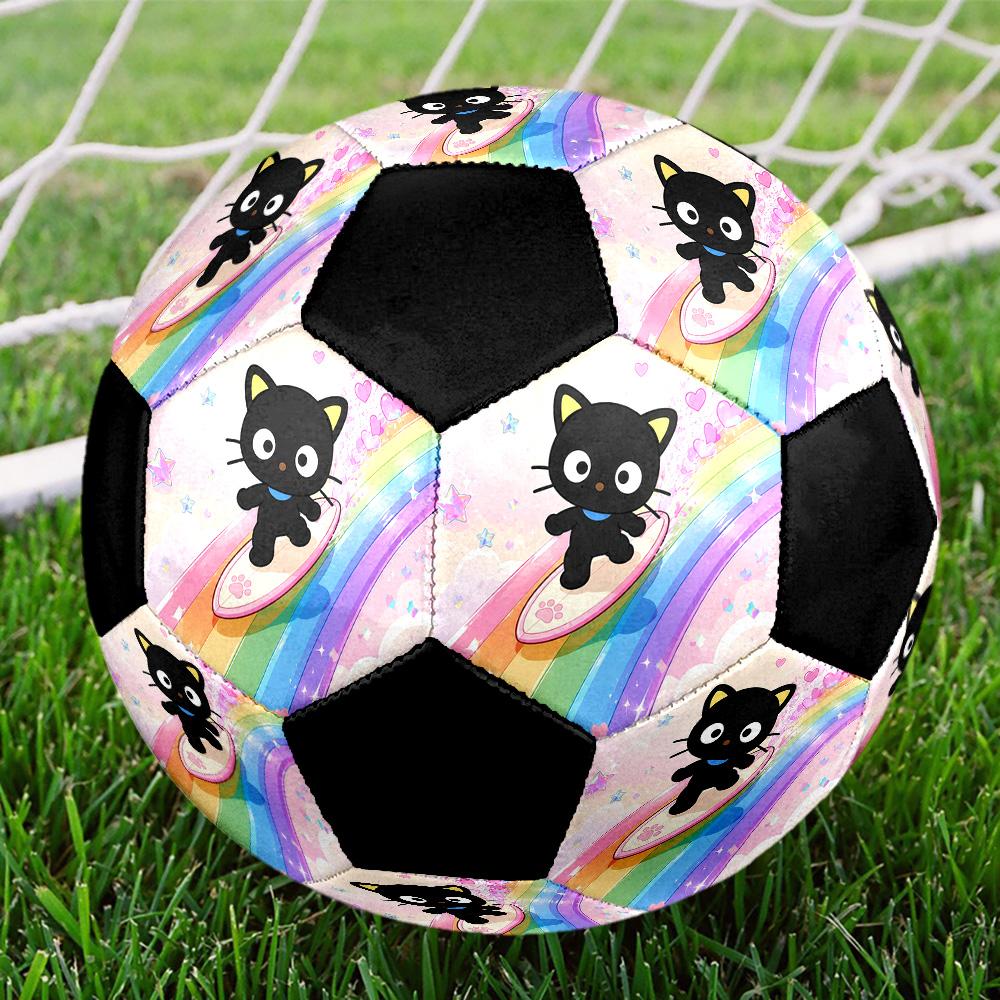 Chococat Soccer Ball Colorful All Ages Machine Stitched PVC Competition Ready Durable High-Bounce.SIZE5