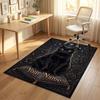 Cat Theme Crystal Velvet Rug Personalized Custom Name Text Soft Floor Mat Home Decor