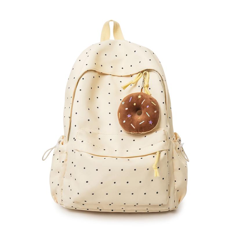 Dot Print Student Schoolbag Large Capacity Women's Backpack