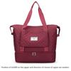 Large Capacity Foldable Travel Bag with Wet/Dry Separation, Diamond Quilted Nylon Tote for Gym, Yoga and Ladies Shoulder Bag - Hand Washable
