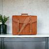 Genuine Vintage Brown Leather Messenger Bag Shoulder Laptop Bag Briefcase