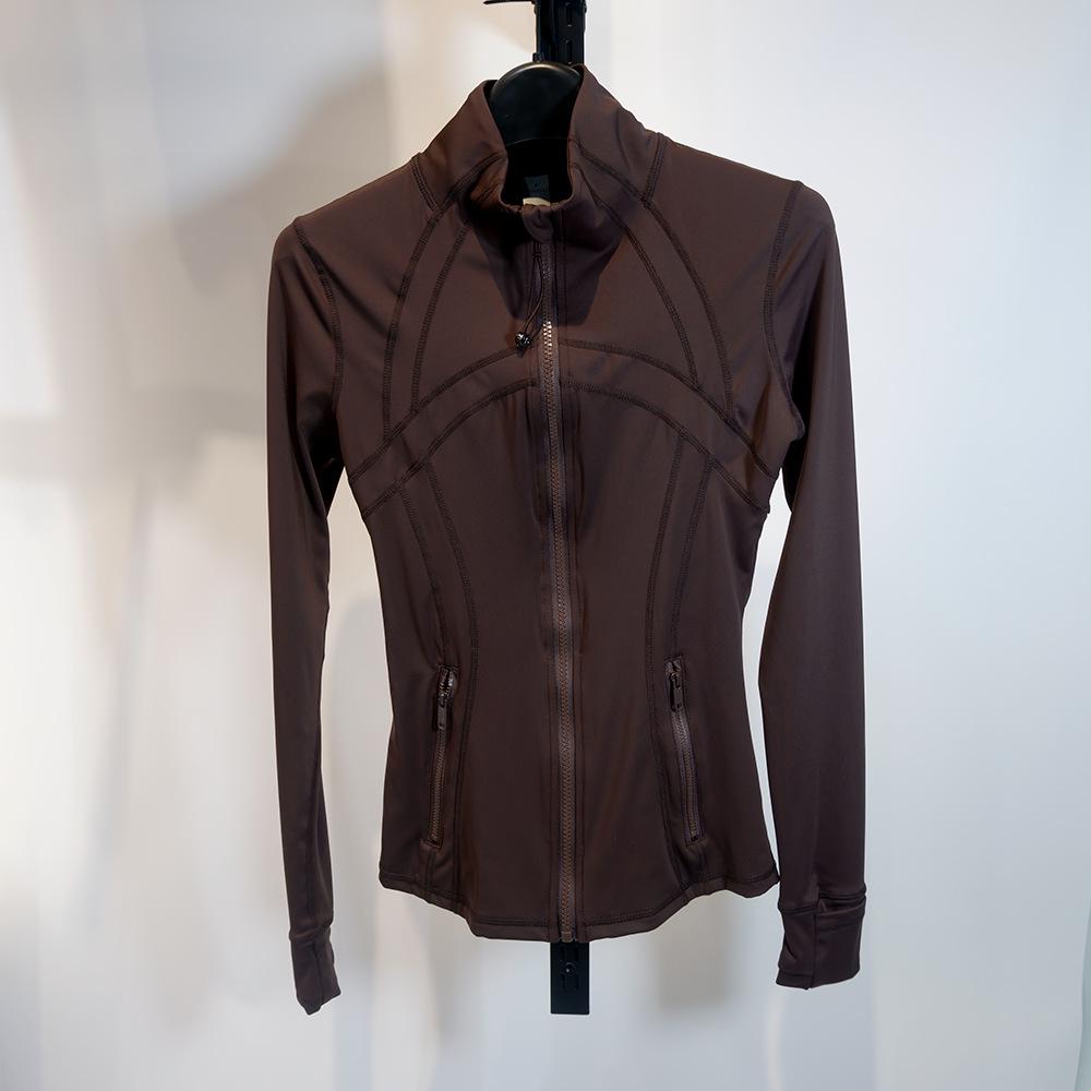 Women's Spring Yoga Sport Jacket - Tight Fit, Casual Jogging, Breathable, Zippered, Stand-Up Collar, Long Sleeve.