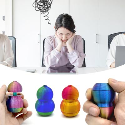 3D-gedrucktes drehbares Kürbis-Spielzeug Stress Angstabbau Spinner Kürbis Kinder Erwachsene Tragbar Leicht Mini Drehbarer Kürbis Schreibtischspielzeug