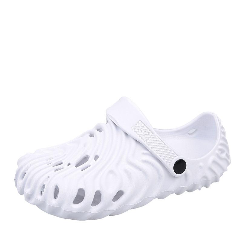 Большие размеры парных туфель с отверстиями для отпечатков пальцев сандалии с защитой от надавливания на голову нескользящая пляжная обувь на толстой подошве 36 белый 1929₽