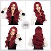 New Wig European American Women Front Lace Synthetic Headband Small Wine Red Medium Split Long Curly Hair