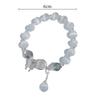 Korean Fashion Imitation Opal Bracelet Simple Pendant Bracelet Ins Moonstone Crystal Bead Moon Pendant Bracelet Jewelry Gifts