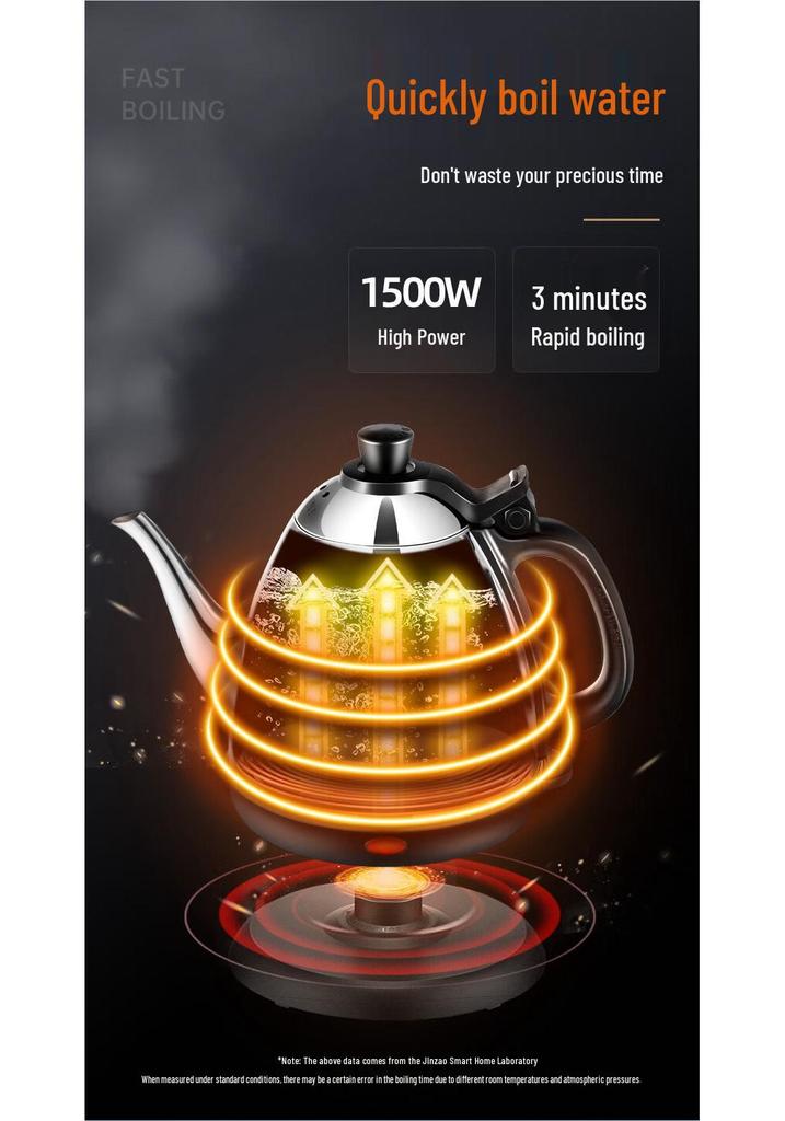 Golden Stove E-400A Electric Kettle, 1.2L Stainless Steel Teapot Tea Set