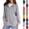 Damen Reißverschluss Sweatshirts Jacke Herbst Langarm Hoodies Damen Sweatshirts Damen Hoodies
