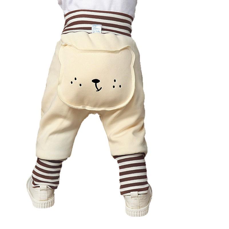 Baby Plush High-Waist Warm Pants for Boys and Girls - Autumn and Winter Belly Protection