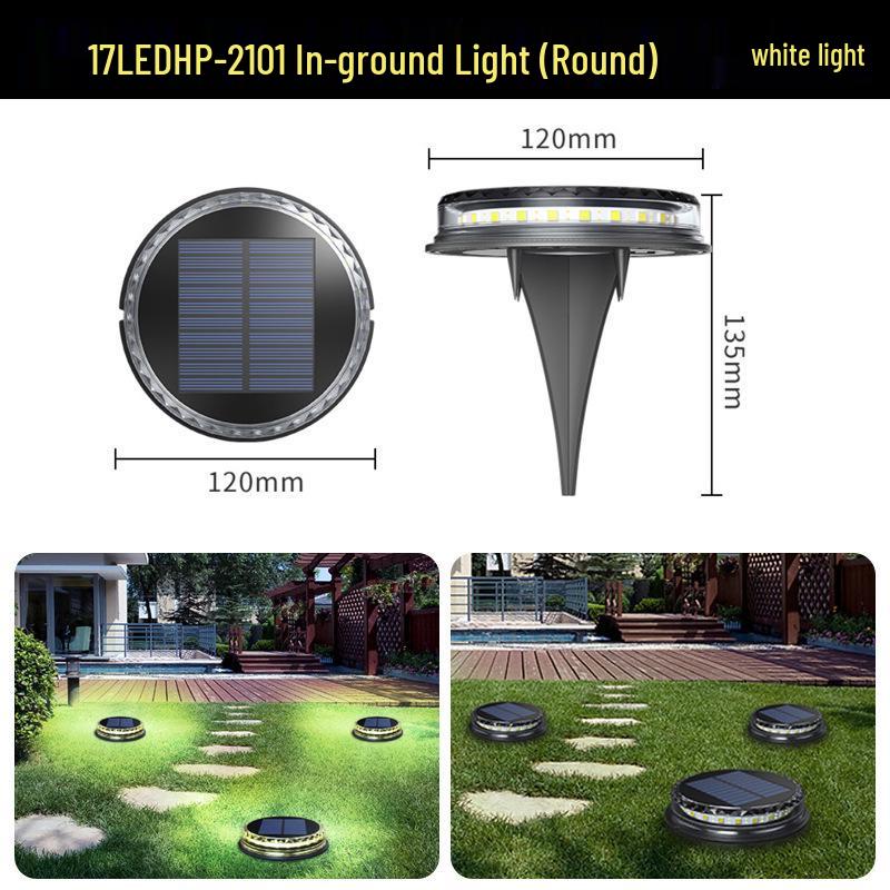 Waterproof LED Solar Ground Light for Outdoor Garden and Lawn Solar Courtyard Lamp