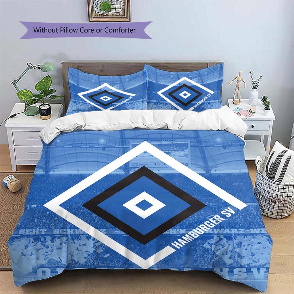 Hamburger SV Pattern Bedding Home Decoration Birthday & Festival Gift (1 * Duvet Cover + 2 * Pillowcase, Without Core)