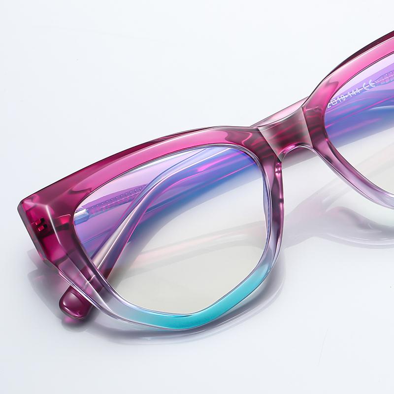0 -0.5 -0.75 To -6.0 Anti Blue Light Cat Eye Nearsighted Glasses For Women Fashion  Hyperopia Eyeglasses Power +0.5 To +4.0