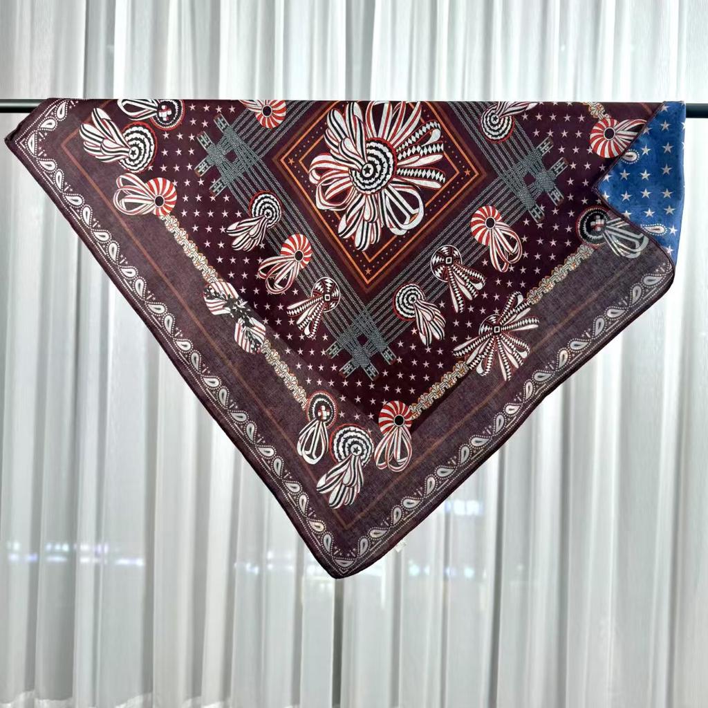 68x68cm Floral Velvet Scarf for Women Lightweight Square Scarves Elegant Spring/Summer Fashion Shawl Neckerchief Luxury