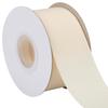 [Tekdeere]Width 50mm Solid Ivory Grosgrain Ribbon, Perfect for Gift Wrapping, Sewing, Hair Accessories, Wedding Decorations - 22 Meters/roll
