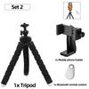 Mini Flexible Octopus Tripod with 360° Ball Head, 1/4" Screw Portable Desktop Stand for GoPro Camera Webcam Smartphone Vlogging
