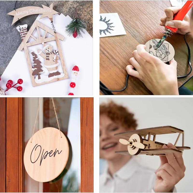 5 Pack Basswood Sheets Thin Plywood Balsa Wood Boards for Crafts, Laser Cutting, Wood Burning and Drawing