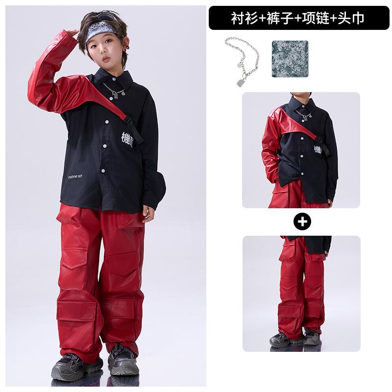 Neujahrstag Street Dance Kinder Trendige Kleidung HipHop Performance Kleidung Jungen HipHop Cool Gutaussehend Mädchen Jazz Dance Kleidung Modisch