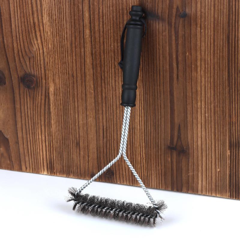 Professional Bbq Grill Brush Made Of Stainless Steel Wire Triangular Brush For Scrubbing Bbq Multipurpose Cleaning Brush