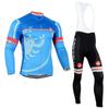 Mens Thermal Cycling Jersey Set Long Sleeve Winter Bike Riding Outfit Road Mountain Bikes