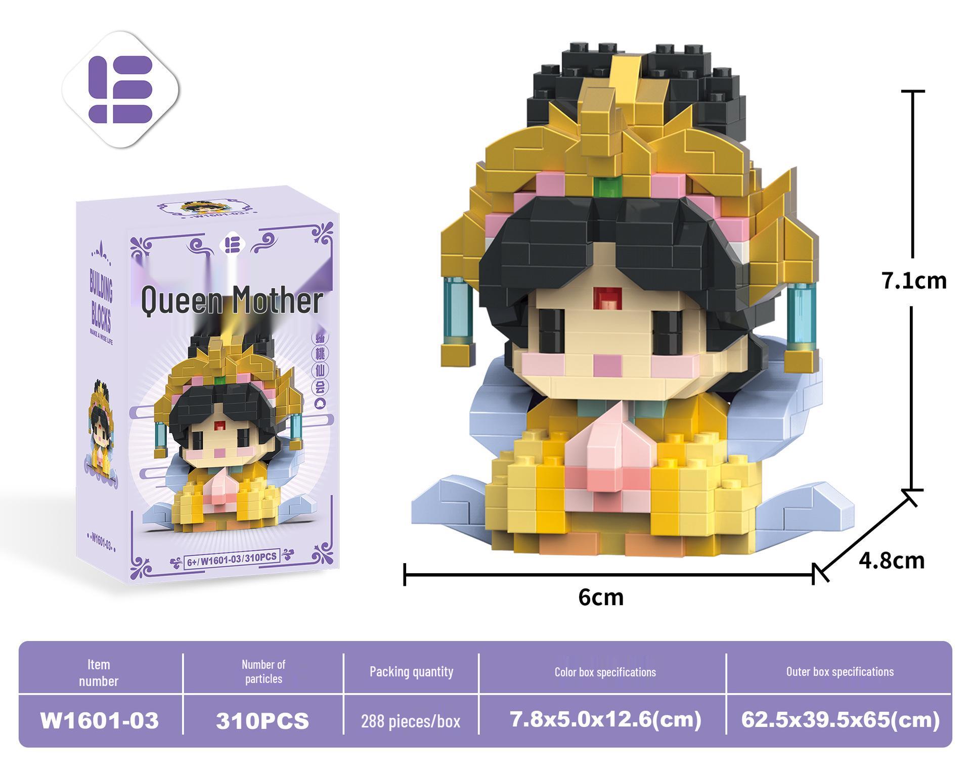 

Серия Маленькая фея Бог богатства Вэньцюсин Юэ Лао Конструктор - Совместимый с LEGO, Новогодние подарочные украшения.