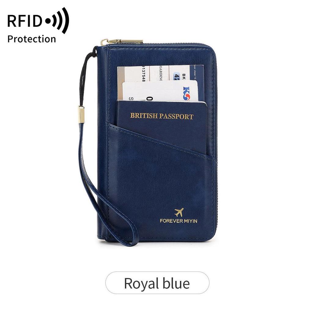 2024 RFID Anti-Theft Multi-Functional Passport and Travel Document Bag