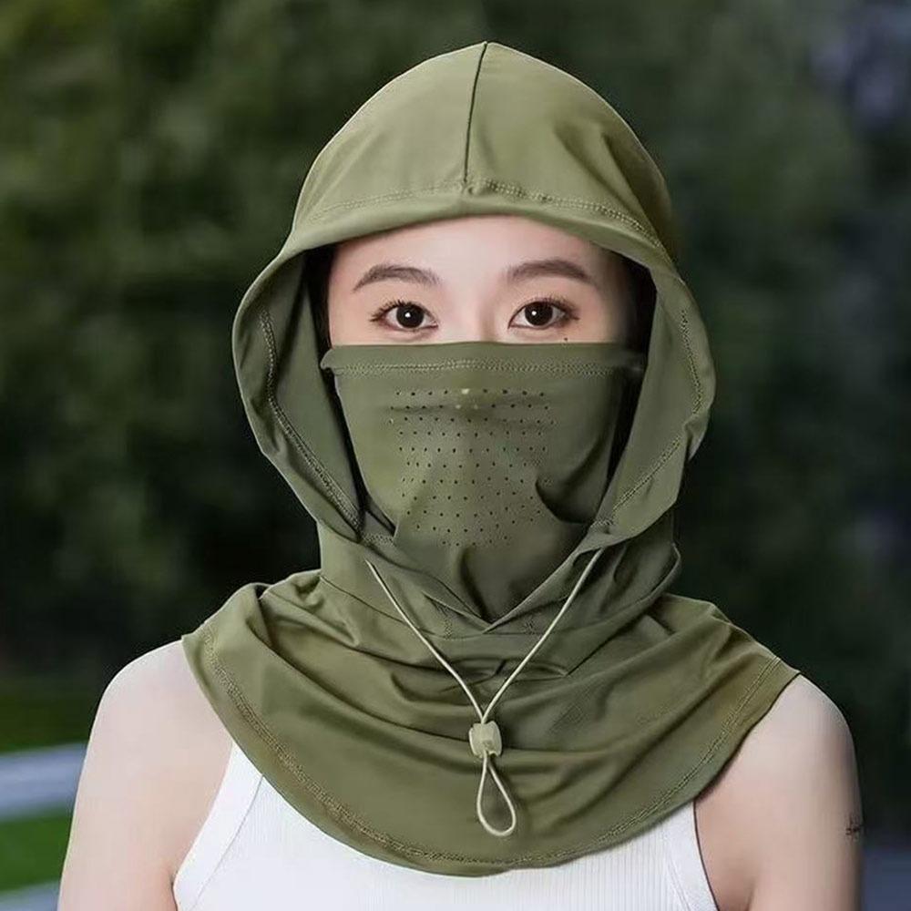 Unisex Anti-UV Ice Silk Sun Hat Breathable with Shawl Sunshade Cap Adjustable Quick Drying Sunscreen Hat Outdoor Sports