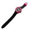 LULU CASTAGNETTE [M1224] - Black Pink 'Lulu Castagnette' Silicone Watch