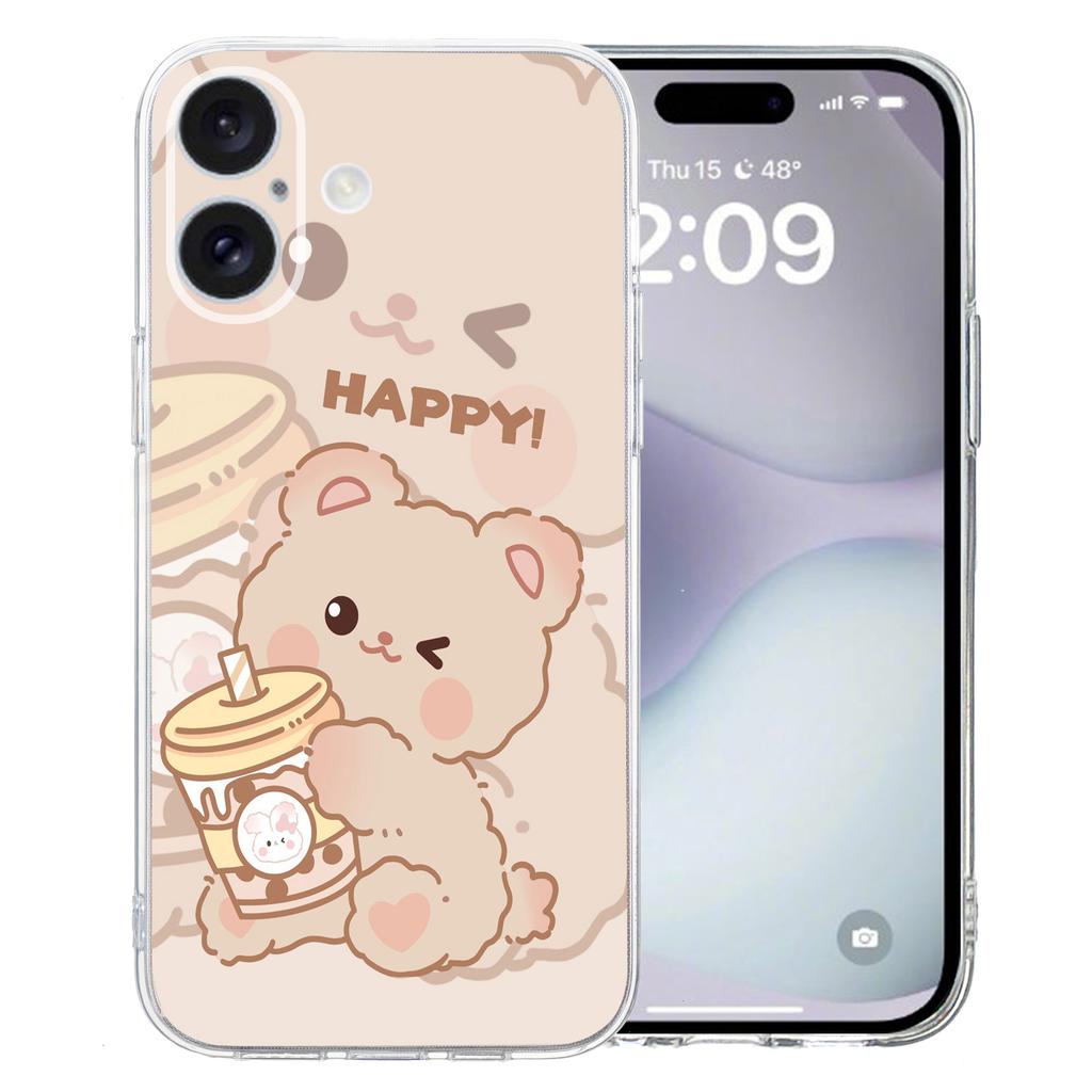For iPhone 16 Plus Case Pattern Print TPU Protective Phone Cover
