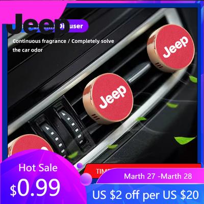 For Jeep Car Air Freshener Perfume Clip Aromatherapy Diffuser For Jeep Grand Cherokee Wrangler JK Gladiator Compass Renegade
