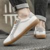 Men's Cross-Border Plus Size Genuine Leather Soft Sole Sneakers - Summer Casual Flat Shoes with Cowhide Upper, German Training Design.