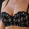 French Style Large Breasts Small Ultra-thin Cup Bra Set Sexy Beautiful Back Hollow Lace Push-up Underwear
