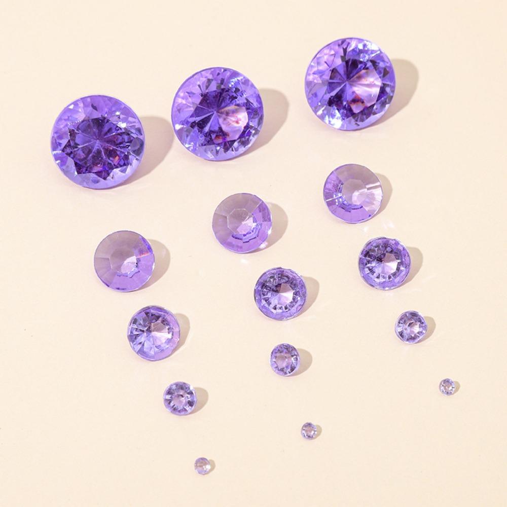 800PCS Mixed Color Acrylic Diamonds 5 Size Artificial Diamonds Gem  Home Decoration