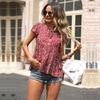 Sommer Damenhemd Lässige bedruckte Hemden Floral Kurzarm Tops