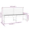 VidaXL Banc de jardin noir 157,5 cm bois massif de pin 824043