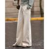 Demana Women's Washed Cotton-Feel Relaxed Wide-Leg Casual Pants