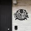Metal Wildflower Wall Art, Outdoor Garden Terrace Decor Sculpture, Living Room Balcony Indoor Home Decoration, Intricate Floral Design