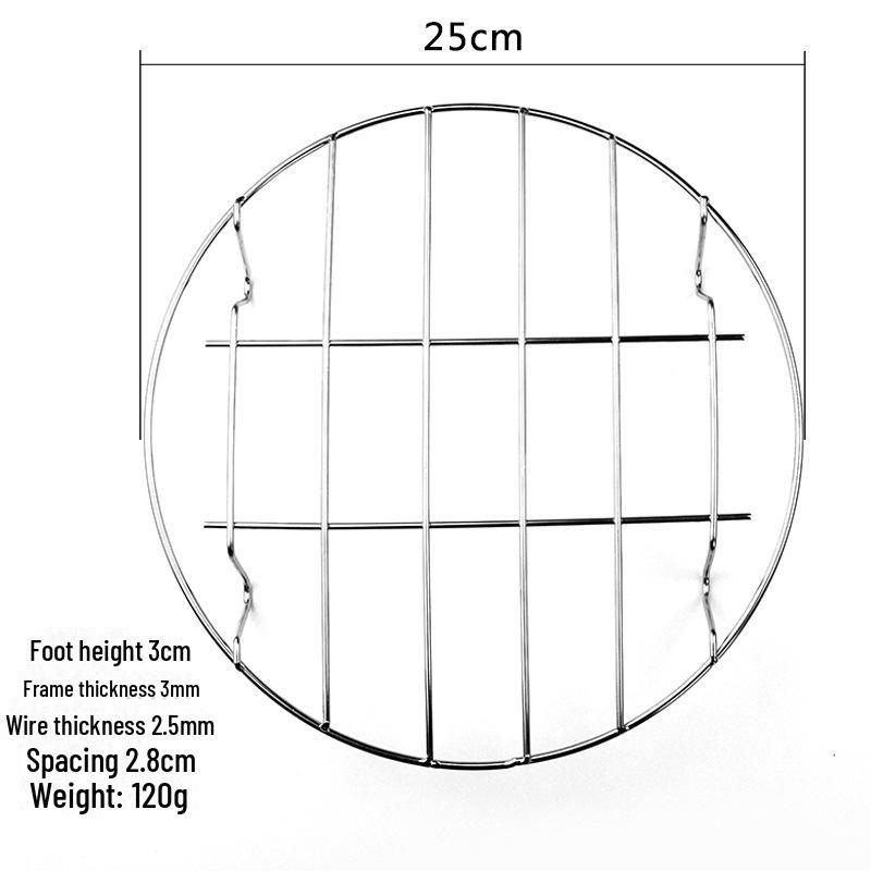15-25cm Stainless Steel Non-Magnetic Steaming Rack for Vegetables